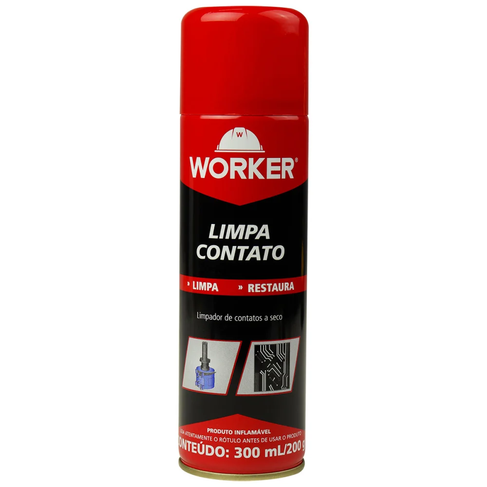 Limpador de Contato a Seco em Spray 300Ml Worker