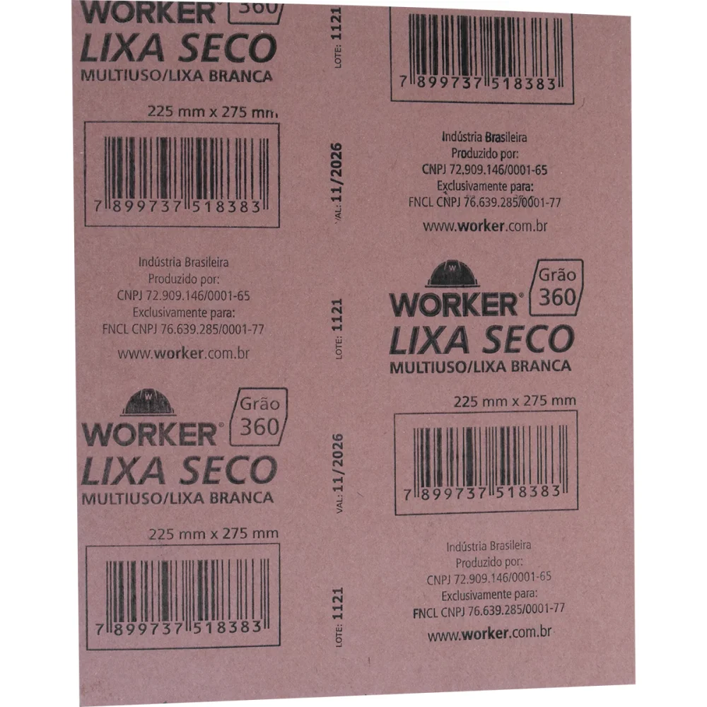 Lixa Seco Gr360 225Mm X 275Mm Worker