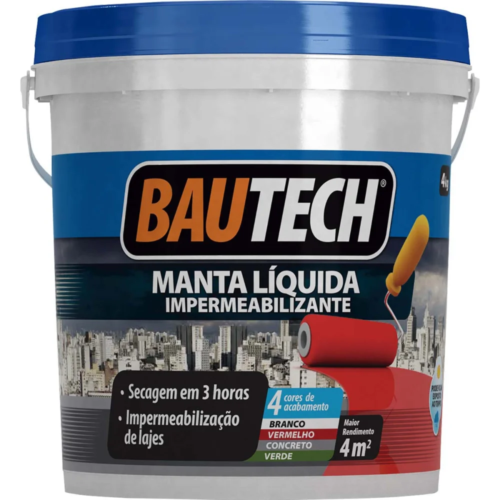 Manta Liquida 4Kg Bautech Impermeabilizante Cinza
