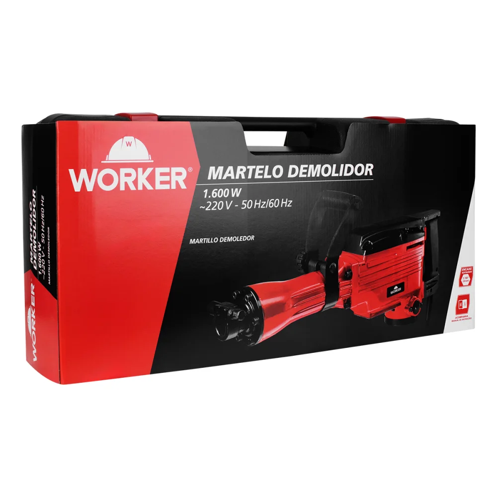 Martelo Demolidor Hexagonal 1800Ipm 1600W 220V Worker