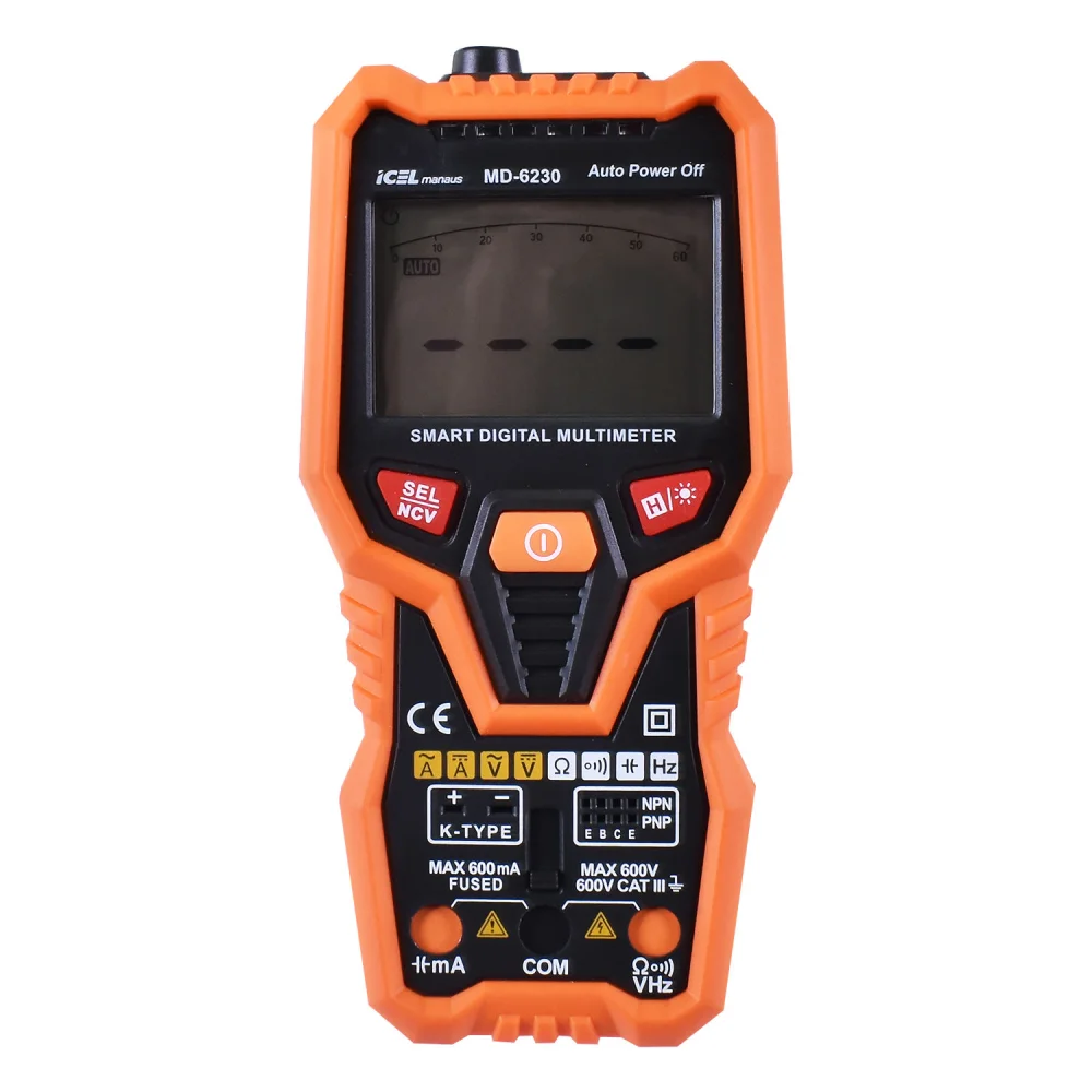 Multímetro Digital Ac/Dc 600 Ma Smart Md-6230 Icel Manaus