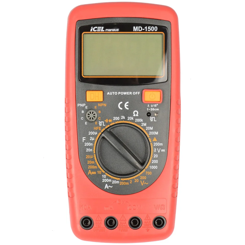 Multimetro Digital Ac/Dc Md-1500 Icel - 10 Amperes