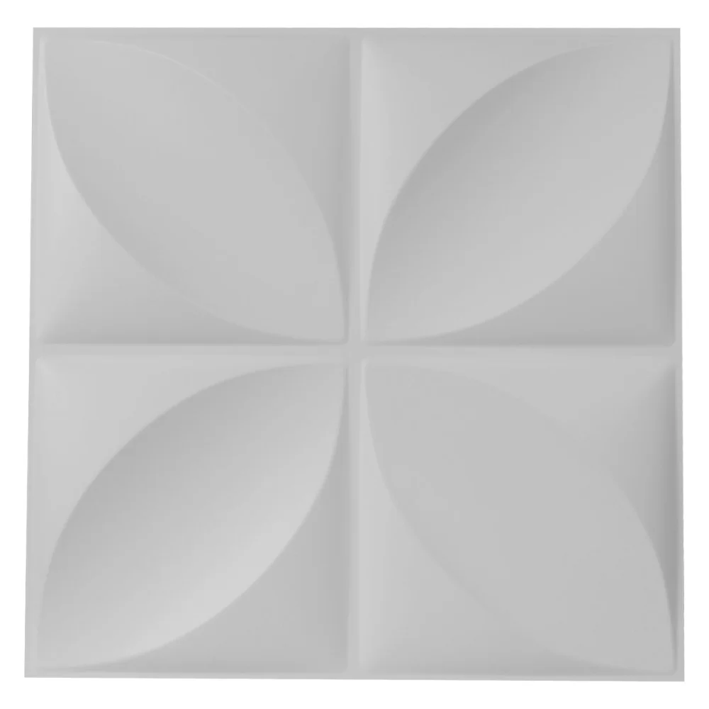 Placa 3D Clover em Pvc Branca com 25 Peças Kala