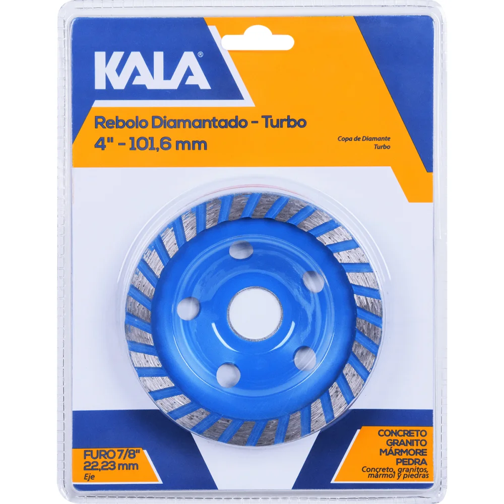 Rebolo Diamantado Turbo 4"x22,23Mm 15.300Rpm Kala