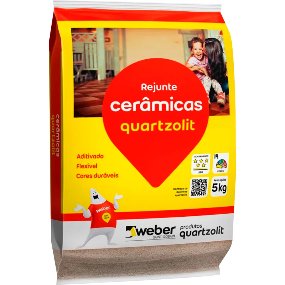 Saco de Rejunte para Cerâmicas Cinza Platina 5Kg Quartzolit