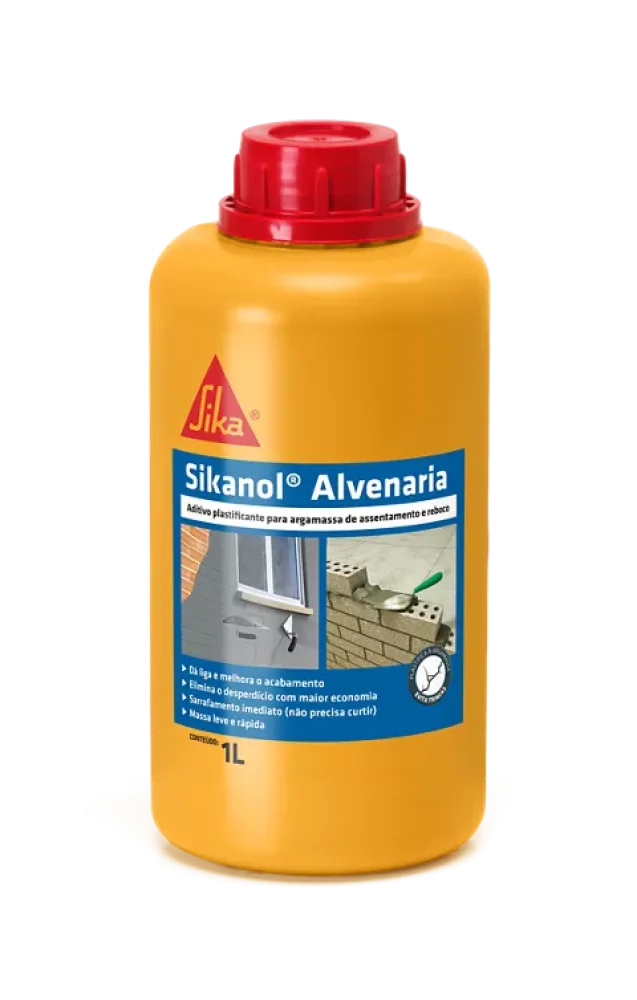 Sikanol® Alvenaria Aditivo Plastificante e Estabilizador 1L Sika