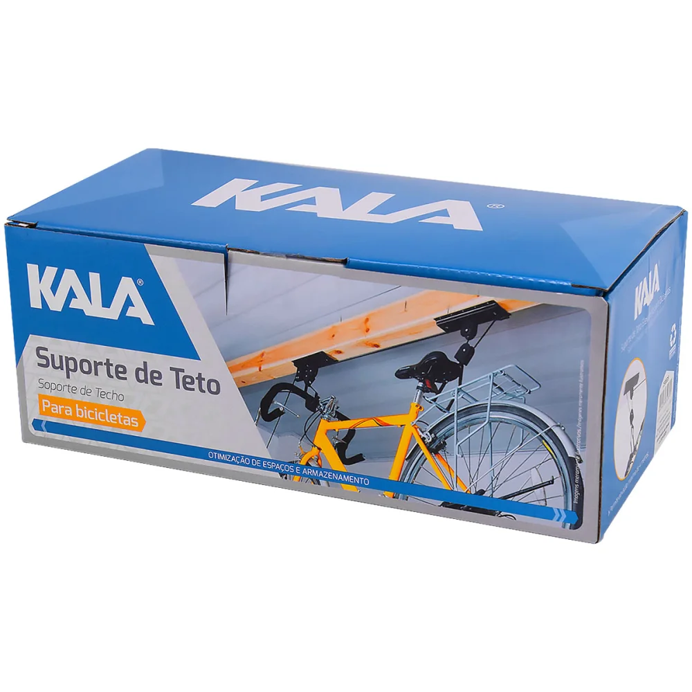 Suporte de Teto para Bicicleta com Sistema Duplo 20Kg Kala