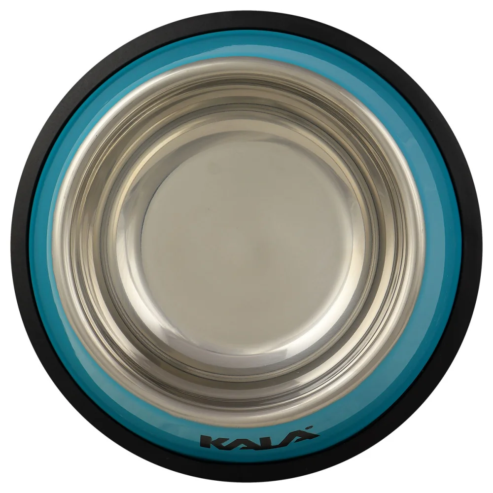 Tigela para Pets em Aço Inox Azul 15Cm Kala