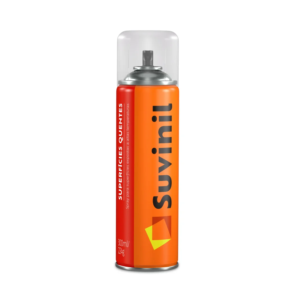 Tinta Spray Alta Tem Fosco Alumínio 400Ml Suvinil