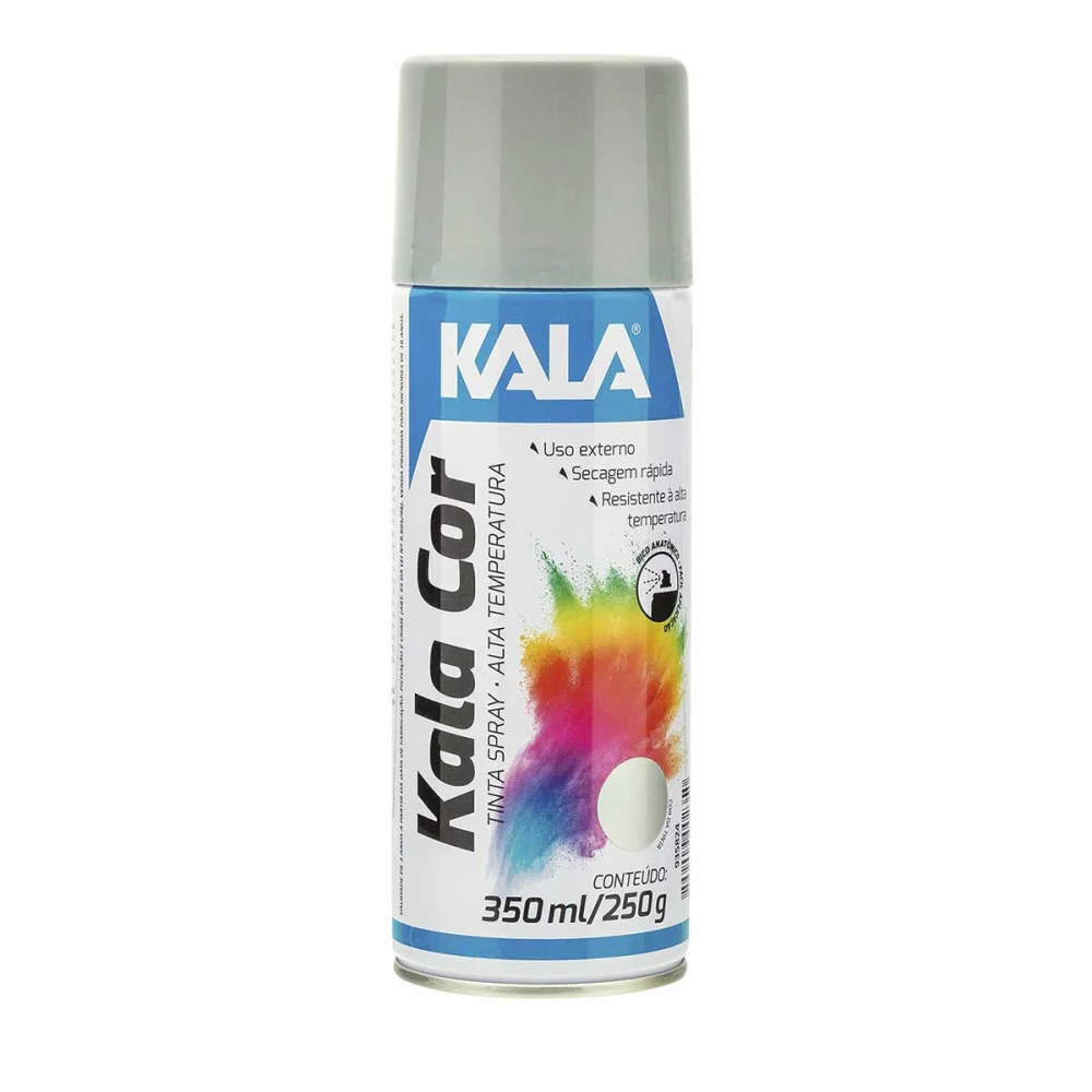 Tinta Spray Kala Alta Temperatura Alumínio 350Ml