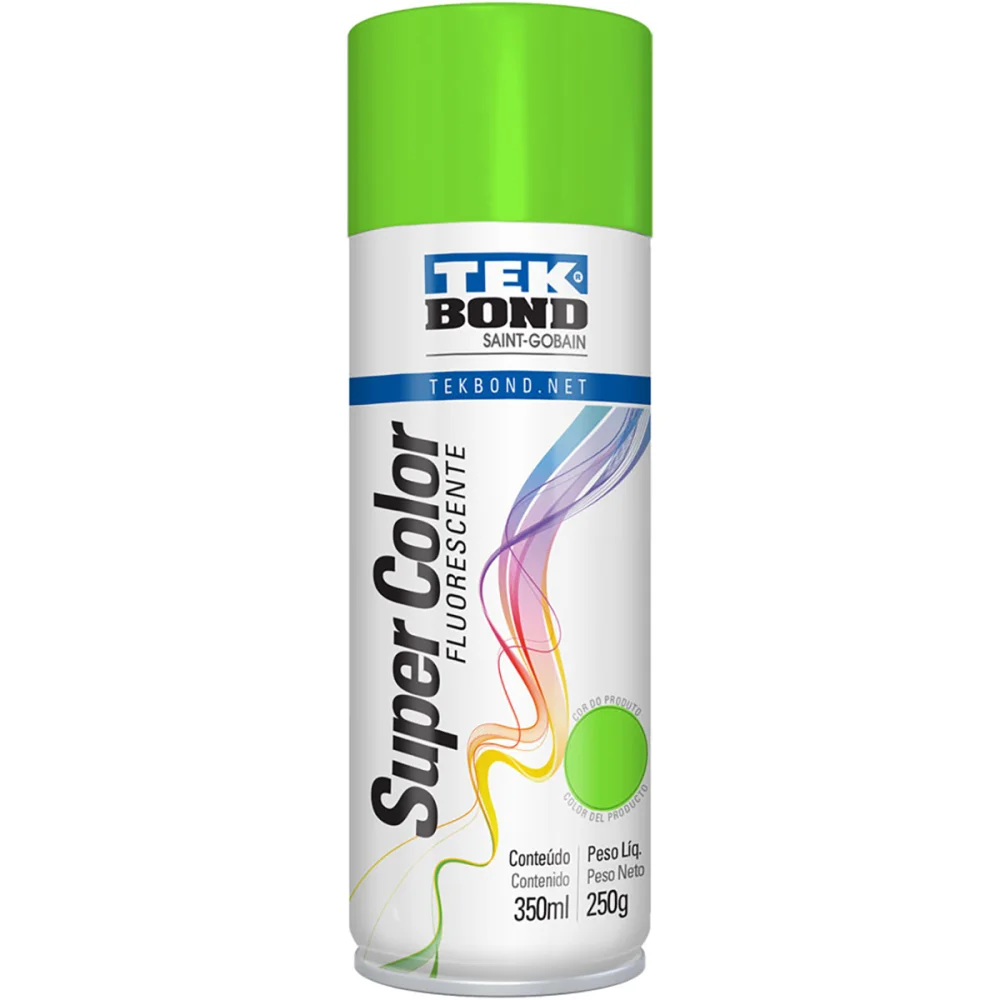 Tinta Spray Luminosa Verde 350Ml Tekbond
