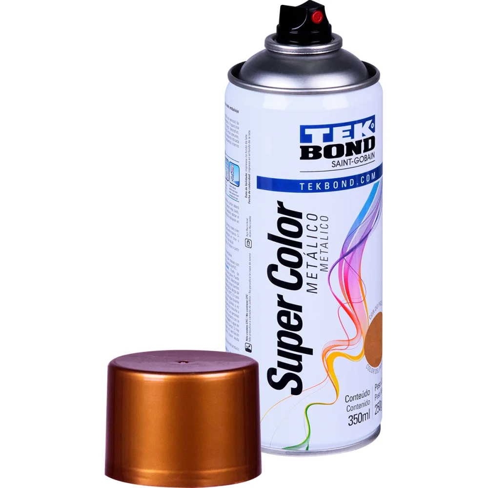 Tinta Spray Metálico Tekbond Ouro 350Ml