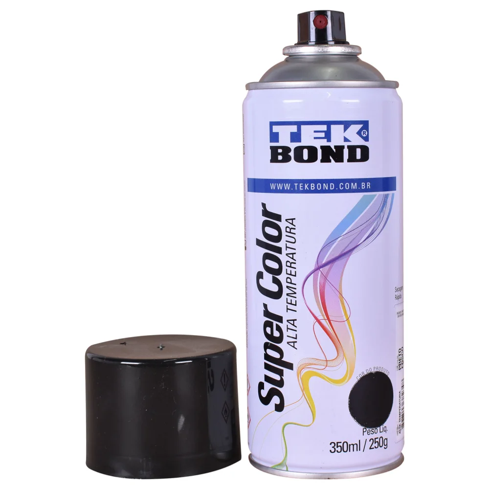 Tinta Spray Preto Fosco 350Ml Tekbond