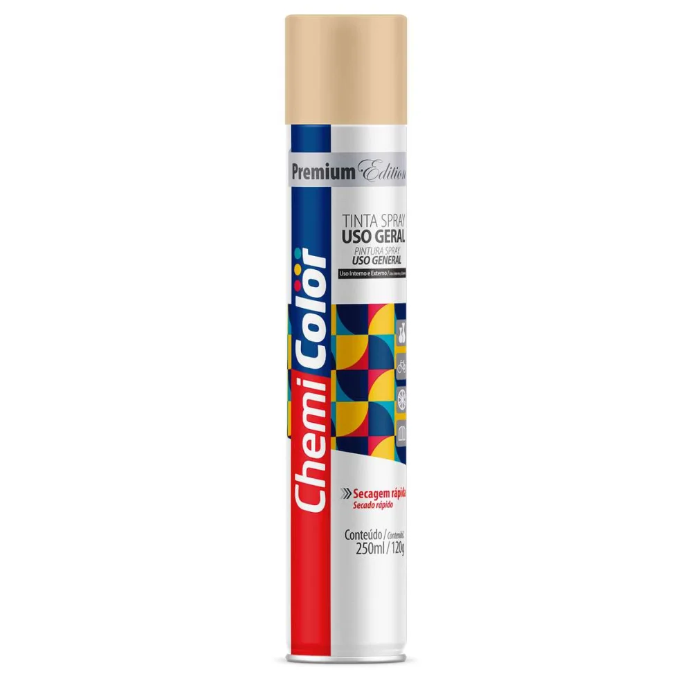 Tinta Spray uso Geral 250Ml/120G Bege da Chemicolor