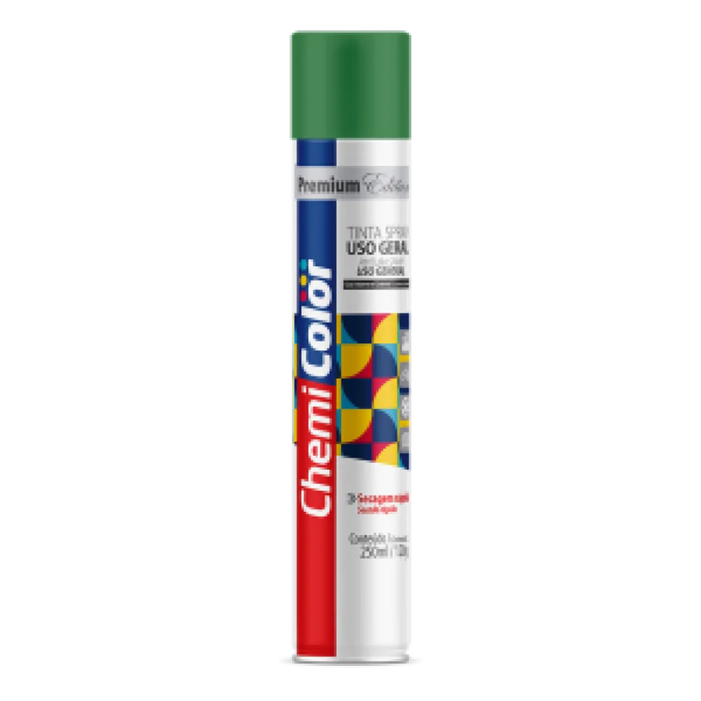 Tinta Spray uso Geral 250Ml/120G Verde Escuro Chemicolor