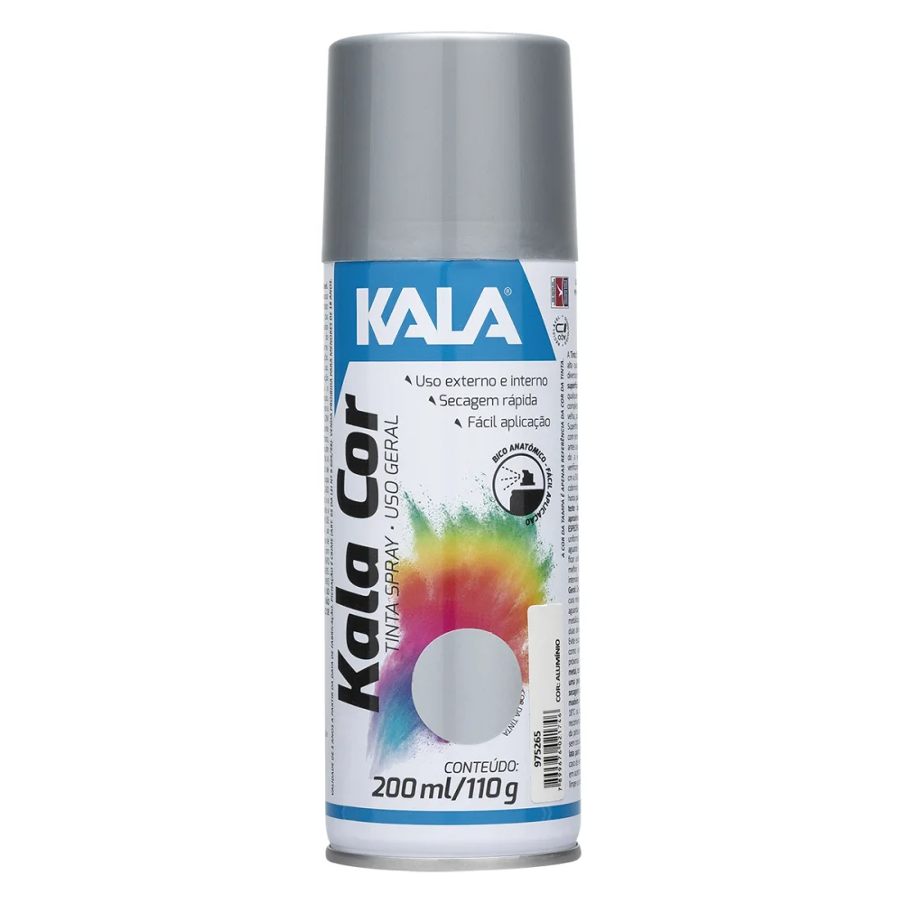Tinta Spray uso Geral Alumínio 200 ML Kala