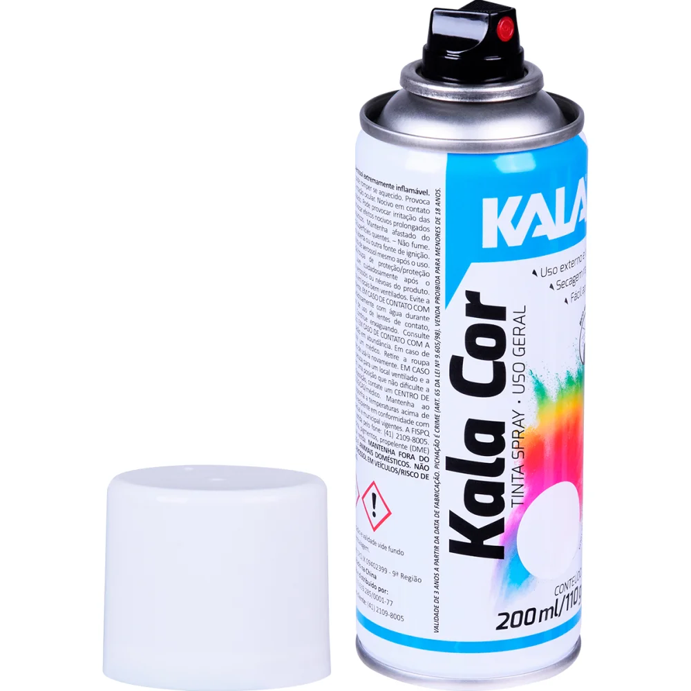Tinta Spray uso Geral Branco Fosco 200Ml Kala