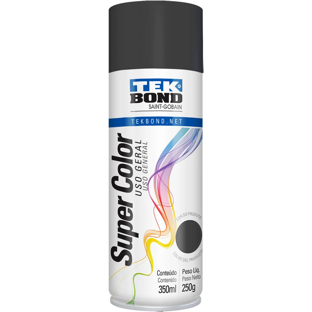 Tinta Spray para uso Geral Grafite 350Ml Tekbond