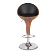 Banqueta de Bar Rattan com Encosto Kala Banqueta de Bar Rattan com Encosto Kala