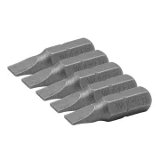 Bits Parafusadeira 1/4" Ponta Fenda 6X50,8Mm 5 Peças Worker Bits Parafusadeira 1/4" Ponta Fenda 6X50,8Mm 5 Peças Worker