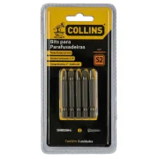 Bits Ponta Fenda Collins 5,0Mm 1/4" X 50,8Mm 5Peças Bits Ponta Fenda Collins 5,0Mm 1/4" X 50,8Mm 5Peças
