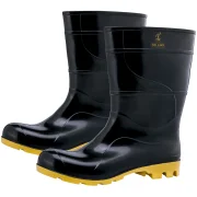 Bota Pvc Preto/amarelo N38 Cano Médio sem Forro Collins Bota Pvc Preto/amarelo N38 Cano Médio sem Forro Collins