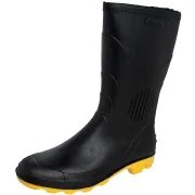 Bota Pvc Preto/amarelo N41 Cano Médio com Forro Grendene Bota Pvc Preto/amarelo N41 Cano Médio com Forro Grendene