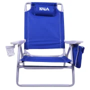 Cadeira de Praia Reclinável com Bolsa Térmica Azul Kala Cadeira de Praia Reclinável com Bolsa Térmica Azul Kala