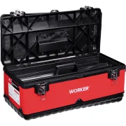 Caixa para Ferramentas Metálica 23" com Bandeja Interna Worker Caixa para Ferramentas Metálica 23" com Bandeja Interna Worker