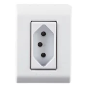 Caixa Sobrepor 1 Tomada 2P+T 10A 250V Branca Tramontina Caixa Sobrepor 1 Tomada 2P+T 10A 250V Branca Tramontina