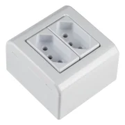 Caixa Sobrepor 2 Tomadas 2P+T 10A 250V Branca Tramontina Caixa Sobrepor 2 Tomadas 2P+T 10A 250V Branca Tramontina