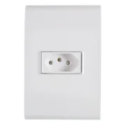 Conjunto 4X2 1 Tomada 2P+T Liz 20A 250V Branco Tramontina Conjunto 4X2 1 Tomada 2P+T Liz 20A 250V Branco Tramontina