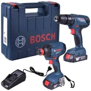 Conjunto Chave de Impacto Gdx180L + Parafusadeira/furadeira Gsb180Li Bosch Conjunto Chave de Impacto Gdx180L + Parafusadeira/furadeira Gsb180Li Bosch