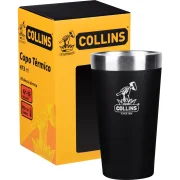 Copo Térmico sem Tampa em Aço Inoxidável Preto 473Ml Collins Copo Térmico sem Tampa em Aço Inoxidável Preto 473Ml Collins