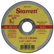 Disco Corte Fino Starrett 4.1/2"x1 22,22Mm Disco Corte Fino Starrett 4.1/2"x1 22,22Mm