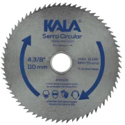 Disco de Serra Circular 110Mmx20Mm 72 Dentes Kala Disco de Serra Circular 110Mmx20Mm 72 Dentes Kala