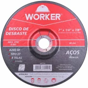 Disco Desbaste 7" X 177,8 MM Ferro Worker Disco Desbaste 7" X 177,8 MM Ferro Worker
