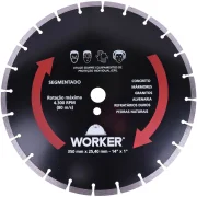Disco Diamantado Concreto 350Mm X 25,4Mm Worker Disco Diamantado Concreto 350Mm X 25,4Mm Worker