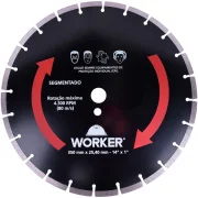 Disco Diamantado 350X25,4Mm Asfalto Segmentado Worker Disco Diamantado 350X25,4Mm Asfalto Segmentado Worker