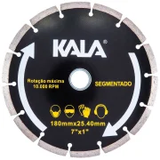 Disco Diamantado Segmentado 180X25,4Mm Kala Disco Diamantado Segmentado 180X25,4Mm Kala