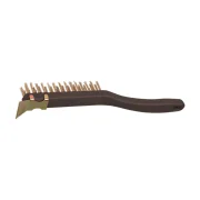 Escova Aço Manual Cabo Max Metalúrgica 3 Fileiras Raspador Escova Aço Manual Cabo Max Metalúrgica 3 Fileiras Raspador