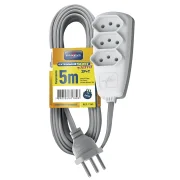 Extensão Elétrica Pp Daneva 3X0,75Mm 5M Gelo Extensão Elétrica Pp Daneva 3X0,75Mm 5M Gelo