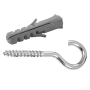Gancho Bucha Nylon 6,3Mmx70Mm Worker - 100 Peças Gancho Bucha Nylon 6,3Mmx70Mm Worker - 100 Peças
