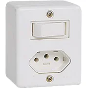 Interruptor Sobrepor Ilumi 1Ts+Tom 10A Br Box Interruptor Sobrepor Ilumi 1Ts+Tom 10A Br Box