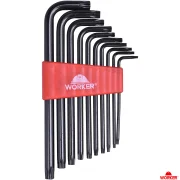 Jogo de Chaves Torx Longa 10 Peças T9 a T50 140899 Worker Jogo de Chaves Torx Longa 10 Peças T9 a T50 140899 Worker