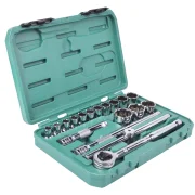 Jogo de Soquetes Estriados 1/2" 10 a 32Mm 18 Peças Sata Jogo de Soquetes Estriados 1/2" 10 a 32Mm 18 Peças Sata