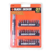 Jogo Ponta Bits para Parafusar 71-931E Black&decker 31 Pçs Jogo Ponta Bits para Parafusar 71-931E Black&decker 31 Pçs