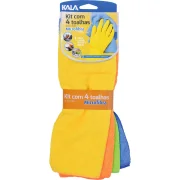 Kit com 4 Toalhas Microfibra Kala Kit com 4 Toalhas Microfibra Kala
