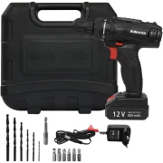 Parafusadeira e Furadeira a Bateria 12V Biv 18 Peças Bumafer Parafusadeira e Furadeira a Bateria 12V Biv 18 Peças Bumafer