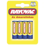Pilha Amarelinha Aa Pequena Encartelado 04 Pçs Rayovac Pilha Amarelinha Aa Pequena Encartelado 04 Pçs Rayovac